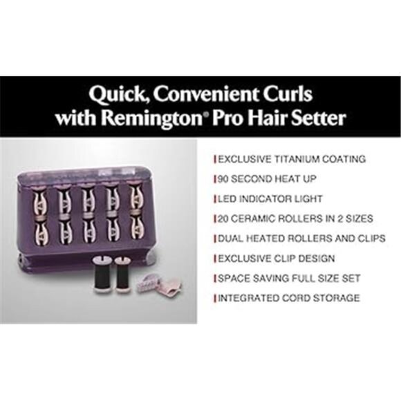Pro Hair Setter Hot Rollers with Thermaluxe Technology – 20-Piece Set - Picture 2 of 7